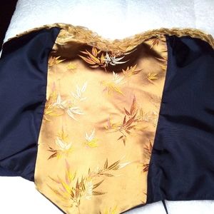 Handmade Corset GORGEOUS Gold Silk